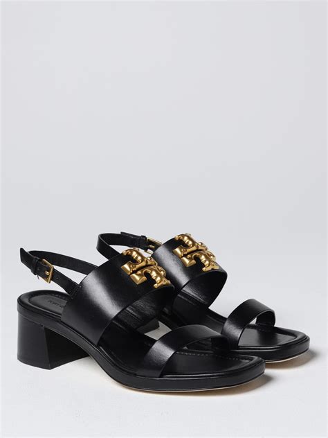 tory burch black platform sandals|tory burch denim sandals.